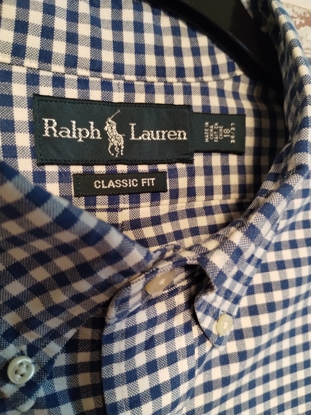 Ralph Lauren Classic Fit Gingham Shirt 18 36/37